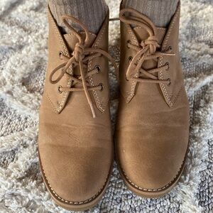 Tommy Hilfiger Tan Suede Leather casual Lace-Up Ankle Boots Woman’s 7.5